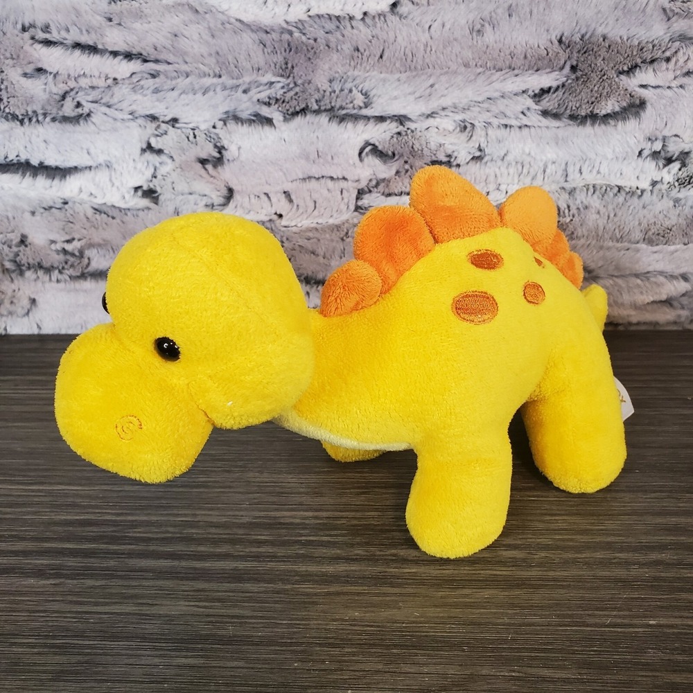Prextex Dinosaur Plush Stegosaurus Yellow Orange Prehistoric Stuffed 11" Dino